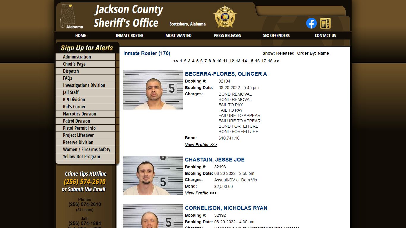 Inmate Roster - Jackson County Sheriff's Office